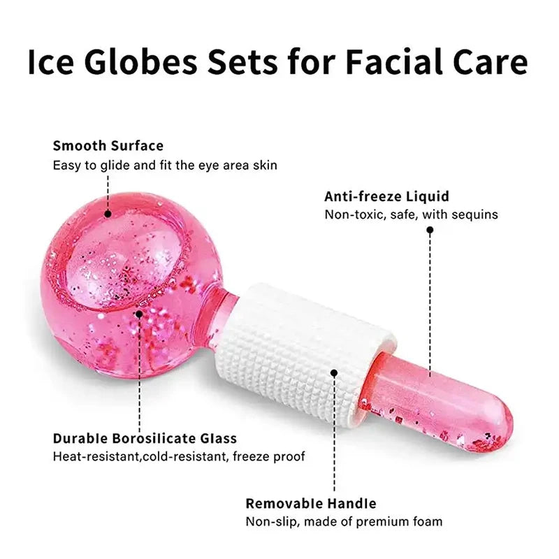 The Calm That Holds – Rose Gold Ice Globes for Skin & Stress
