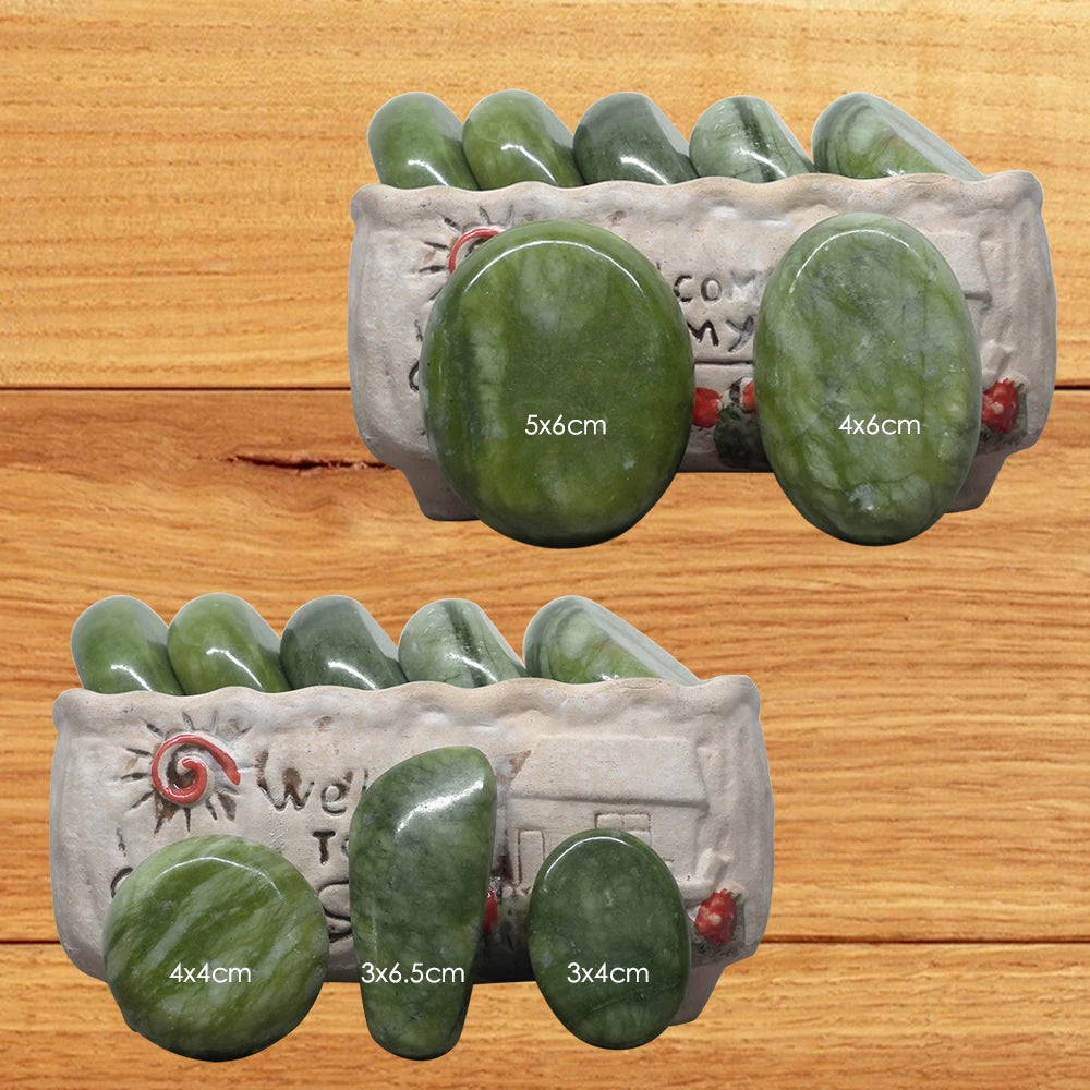 The Stone That Remembers Warmth – Jade Glaze Hot Stone Massage Set