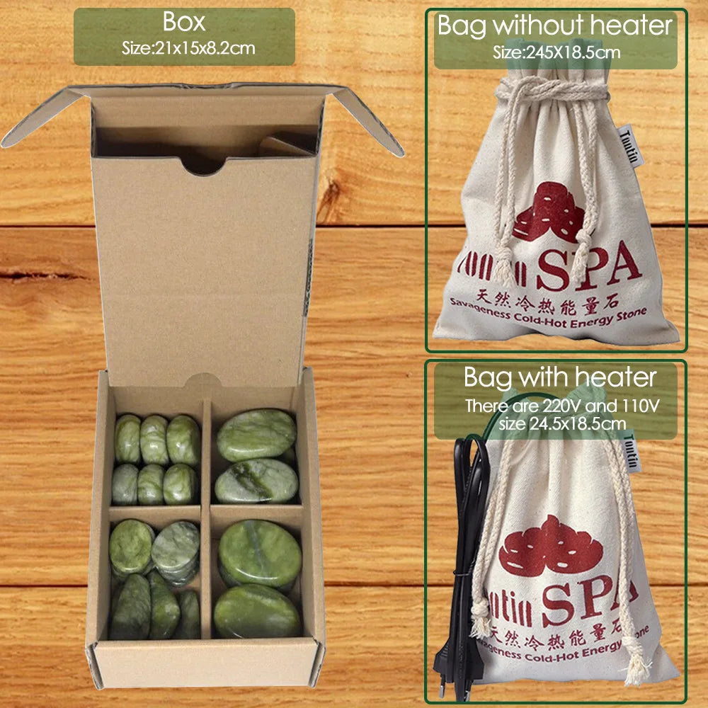 The Stone That Remembers Warmth – Jade Glaze Hot Stone Massage Set