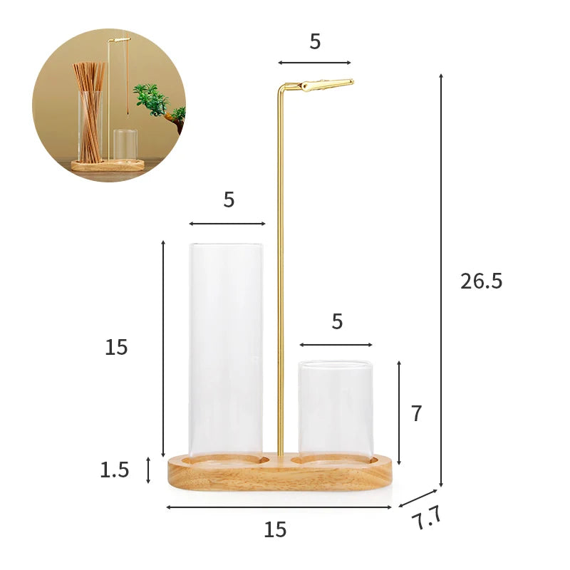 Burn What No Longer Belongs – 2-in-1 Incense Holder with Glass Ash Catcher