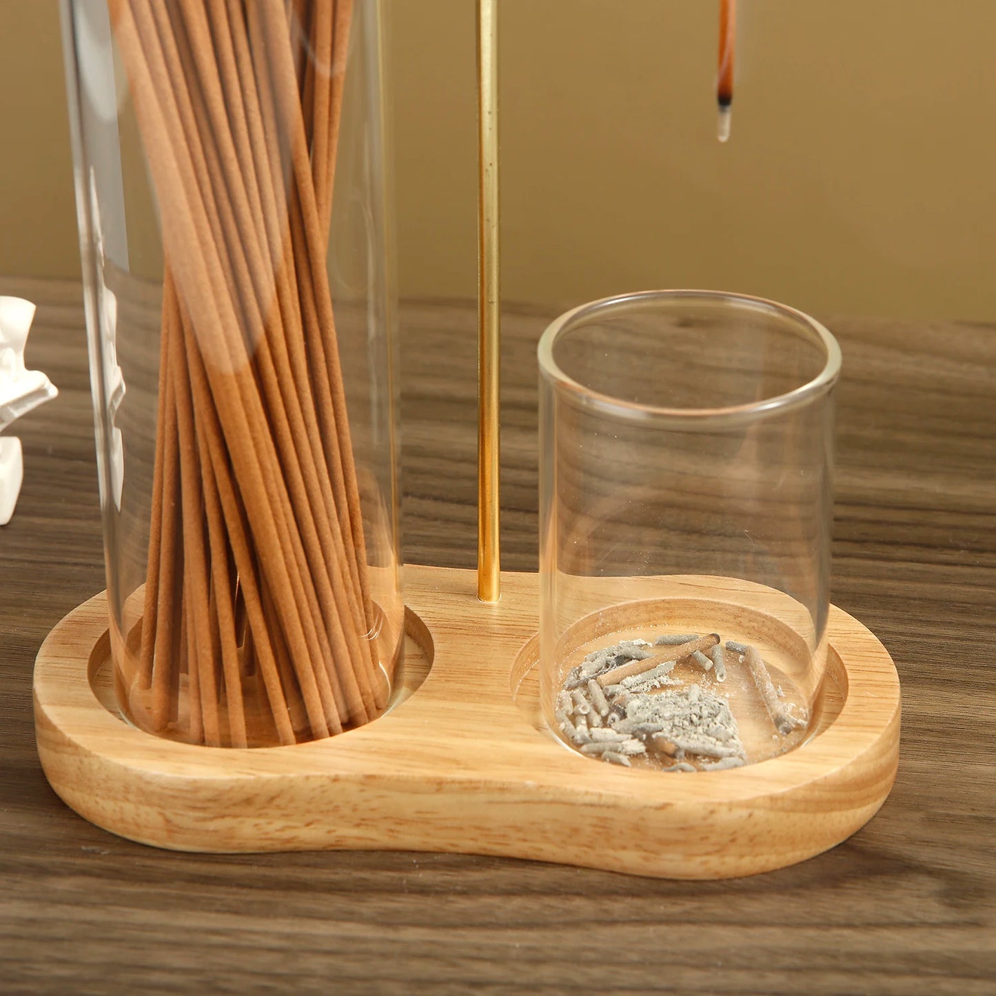 Burn What No Longer Belongs – 2-in-1 Incense Holder with Glass Ash Catcher