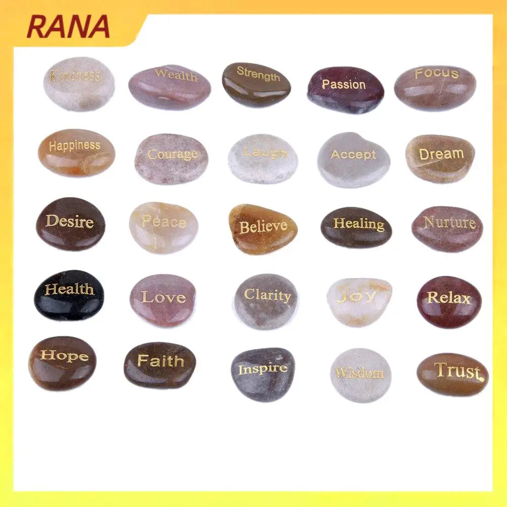 The Words You Needed – 25 Engraved Healing Stones