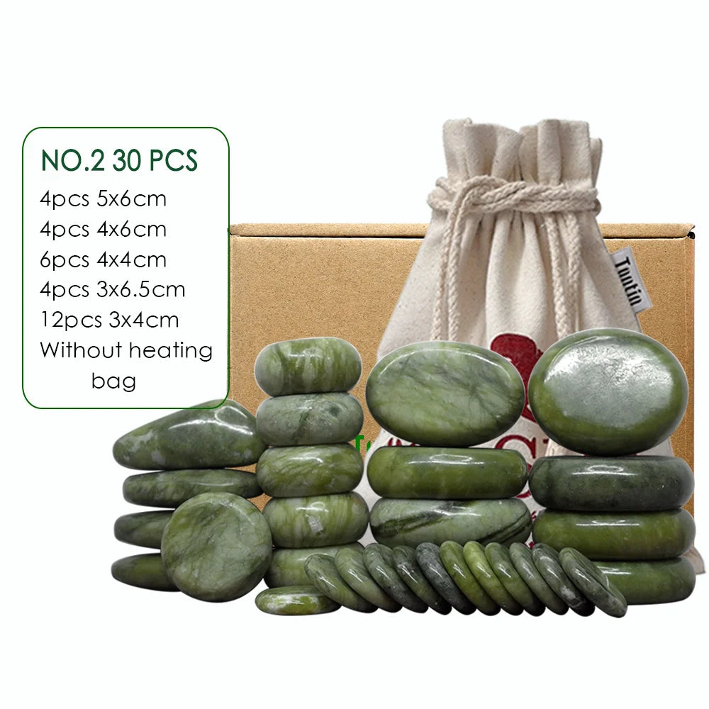 The Stone That Remembers Warmth – Jade Glaze Hot Stone Massage Set
