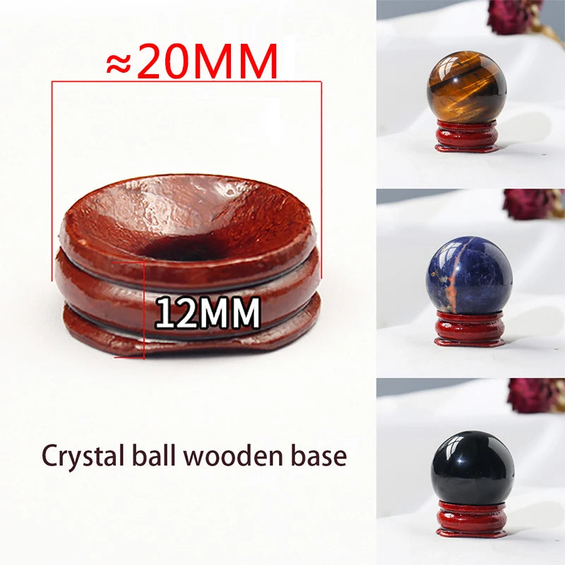 What the Earth Remembers – 30mm Crystal Sphere with Wooden Stand