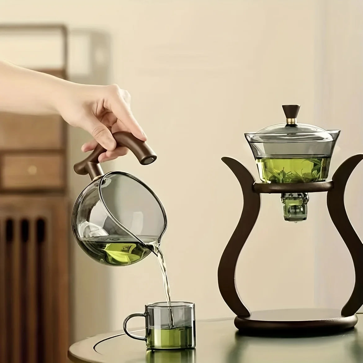 Ceremony That Steeps Stillness – Lazy Kung Fu Glass Tea Set