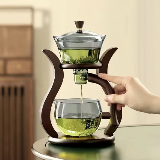 Ceremony That Steeps Stillness – Lazy Kung Fu Glass Tea Set
