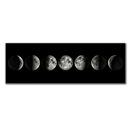 The Silence Between the Moons – Lunar Phase Wall Tapestry (Canvas Unframed)