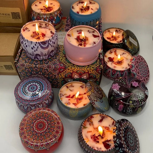 Light the Way Back – Vintage Flower Scented Candle Jars