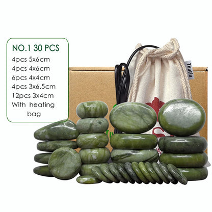 The Stone That Remembers Warmth – Jade Glaze Hot Stone Massage Set