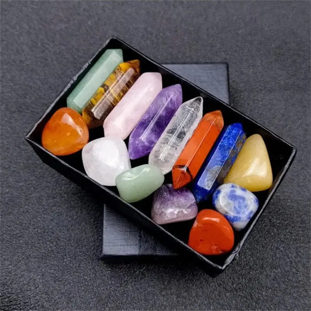 The Points That Remember – 14pc Healing Quartz Crystal Set