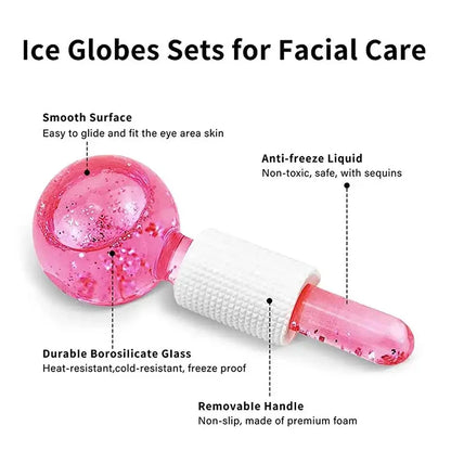 The Calm That Holds – Rose Gold Ice Globes for Skin & Stress