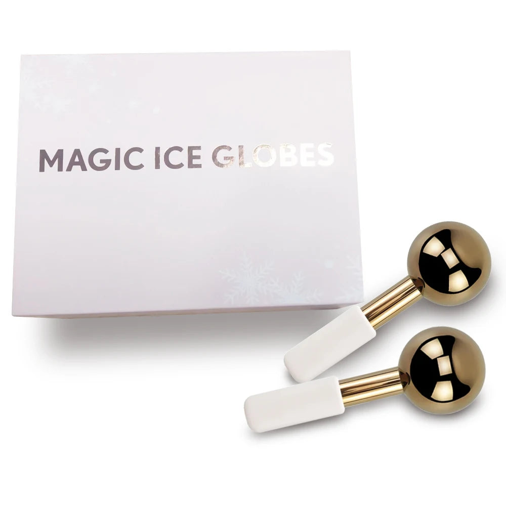 The Calm That Holds – Rose Gold Ice Globes for Skin & Stress