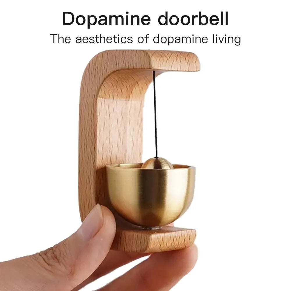 The Sound That Calls You Back – Walnut & Copper Door Bell Ornament