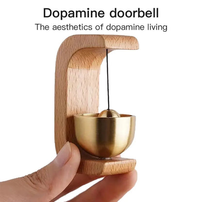 The Sound That Calls You Back – Walnut & Copper Door Bell Ornament