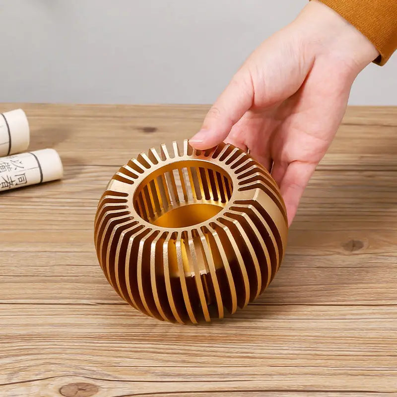 Ceremony in Stillness – Gold Teapot Warmer Stand