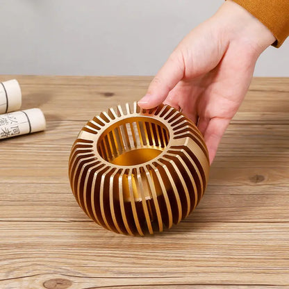 Ceremony in Stillness – Gold Teapot Warmer Stand