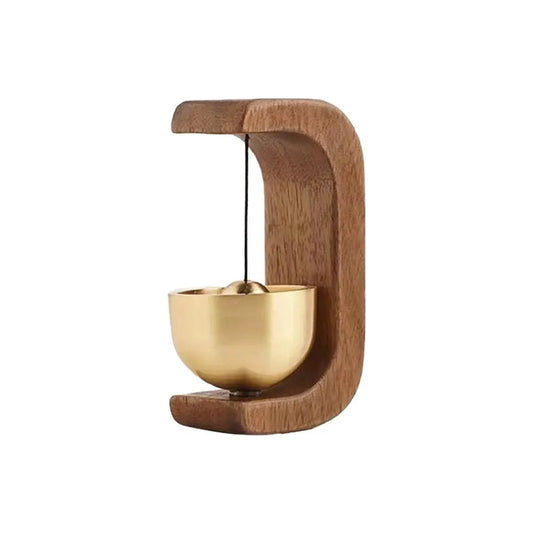 The Sound That Calls You Back – Walnut & Copper Door Bell Ornament