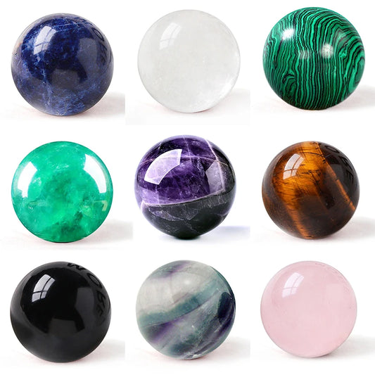 What the Earth Remembers – 30mm Crystal Sphere with Wooden Stand