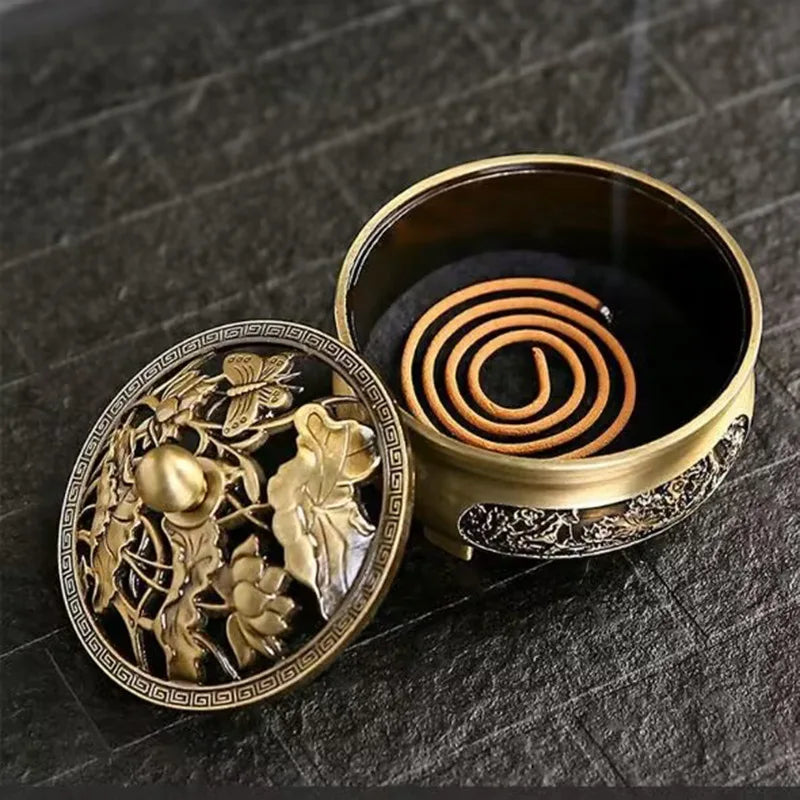 The Stillness That Rises – Copper & Alloy Incense Burner