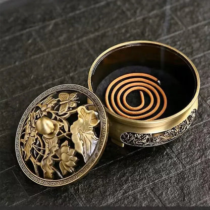 The Stillness That Rises – Copper & Alloy Incense Burner