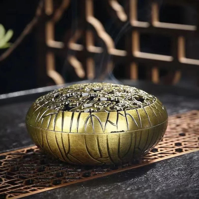 The Stillness That Rises – Copper & Alloy Incense Burner
