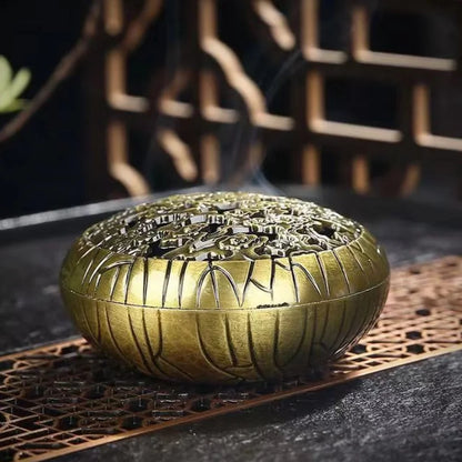 The Stillness That Rises – Copper & Alloy Incense Burner