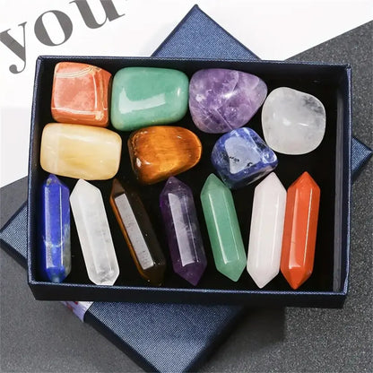 The Points That Remember – 14pc Healing Quartz Crystal Set