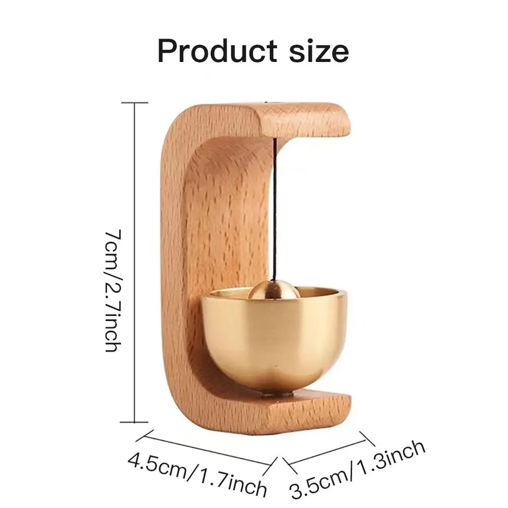 The Sound That Calls You Back – Walnut & Copper Door Bell Ornament