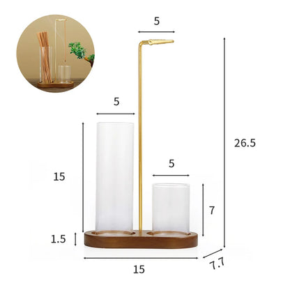 Burn What No Longer Belongs – 2-in-1 Incense Holder with Glass Ash Catcher