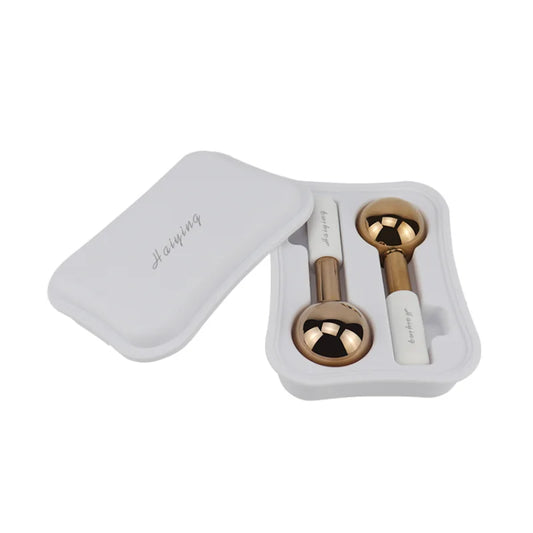 The Calm That Holds – Rose Gold Ice Globes for Skin & Stress