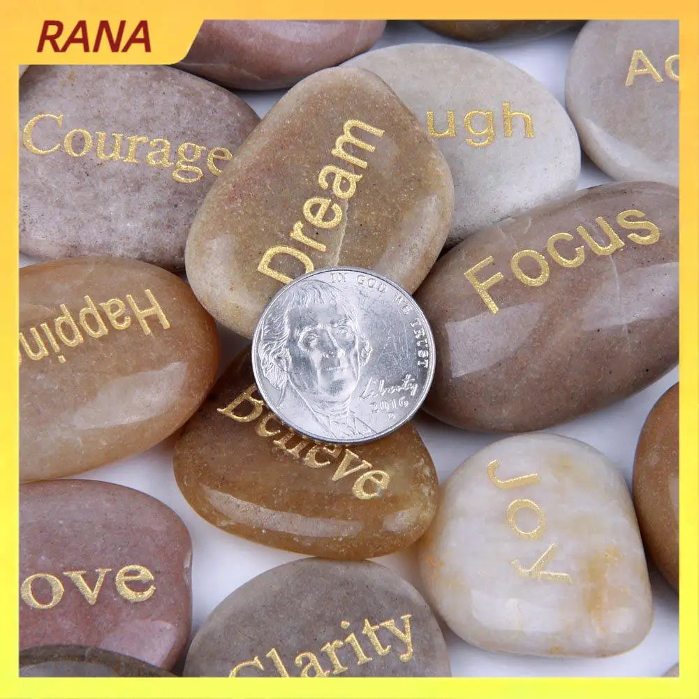 The Words You Needed – 25 Engraved Healing Stones