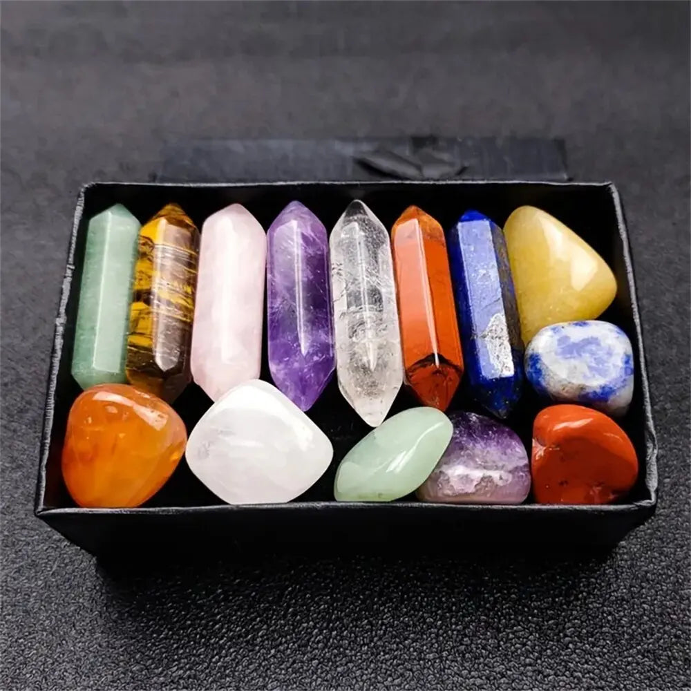 The Points That Remember – 14pc Healing Quartz Crystal Set