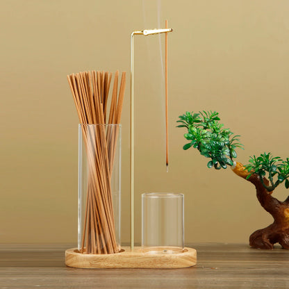 Burn What No Longer Belongs – 2-in-1 Incense Holder with Glass Ash Catcher