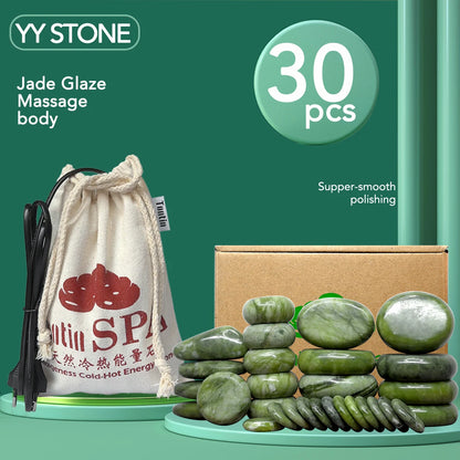The Stone That Remembers Warmth – Jade Glaze Hot Stone Massage Set