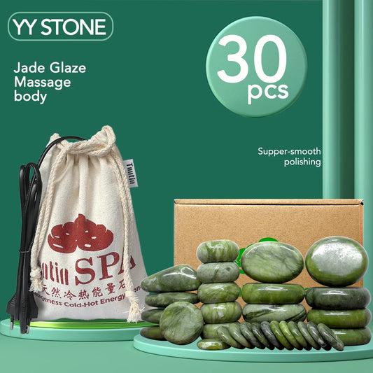 The Stone That Remembers Warmth – Jade Glaze Hot Stone Massage Set