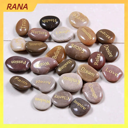 The Words You Needed – 25 Engraved Healing Stones